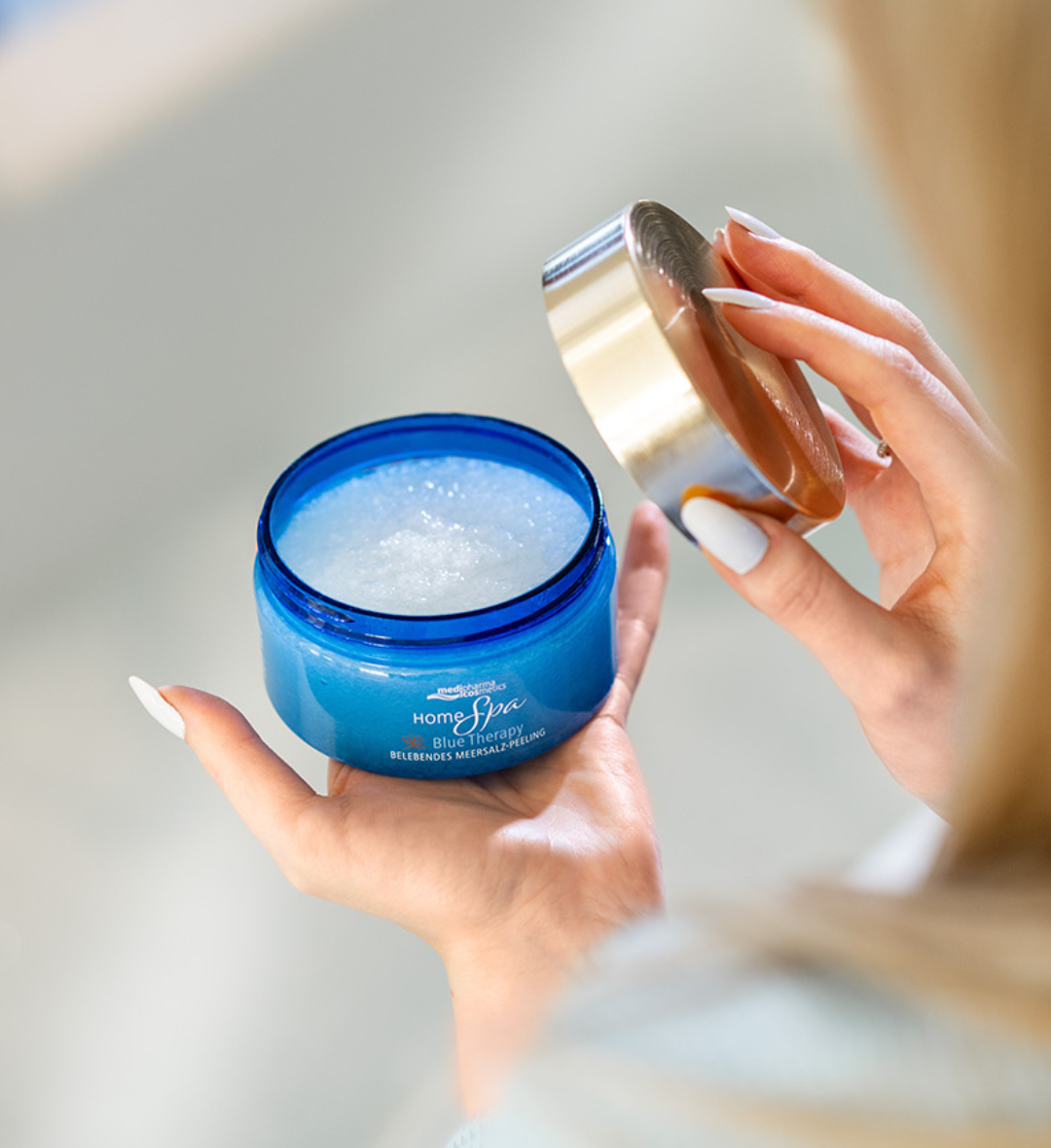 Home Spa Blue Therapy Meersalz Peeling