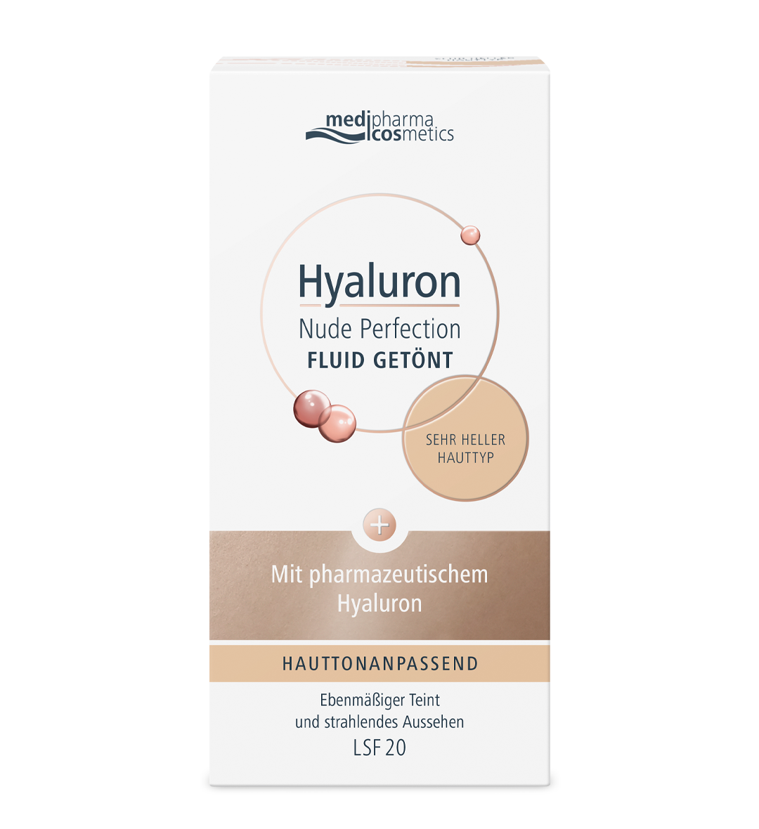 Hyaluron Nude Perfection Getöntes Fluid sehr heller Hauttyp LSF 20