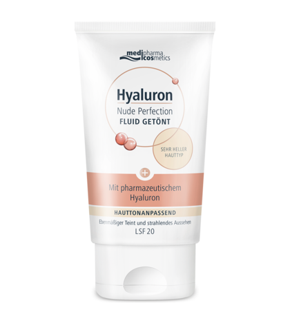 Hyaluron Nude Perfection Getöntes Fluid sehr heller Hauttyp LSF 20