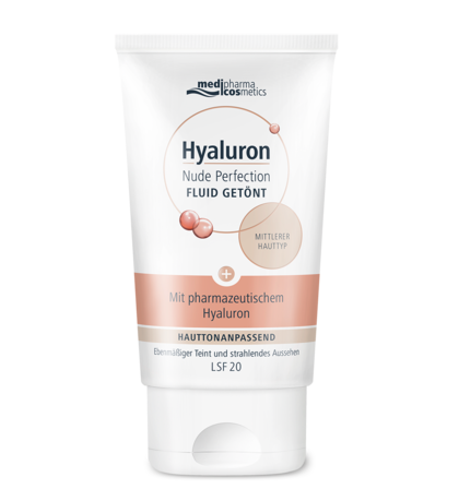 Hyaluron Nude Perfection Getöntes Fluid mittlerer Hauttyp LSF 20