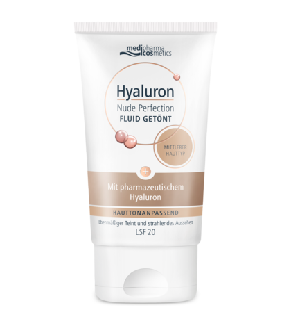 Hyaluron Nude Perfection Getöntes Fluid mittlerer Hauttyp LSF 20