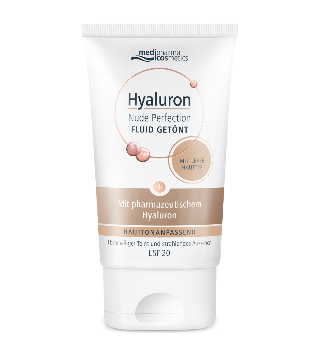 Hyaluron Nude Perfection Getöntes Fluid mittlerer Hauttyp LSF 20