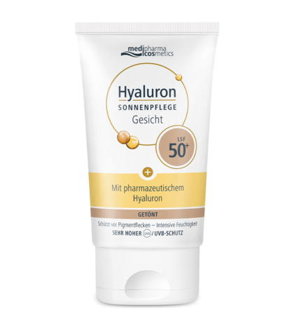 Hyaluron Sonnenpflege Gesicht getönt LSF 50+