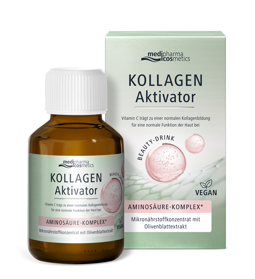 medipharma cosmetics Kollagen-Aktivator Faltschachtel und Flasche