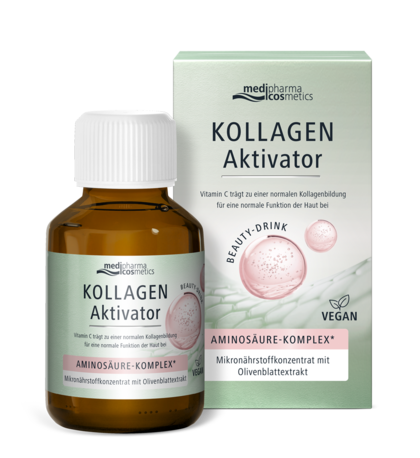 medipharma cosmetics Kollagen-Aktivator Faltschachtel und Flasche
